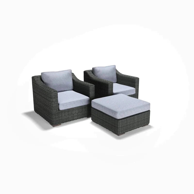 3-Piece Club Chair and Ottoman Set