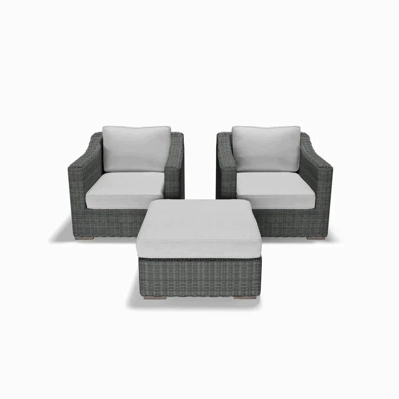 3-Piece Club Chair and Ottoman Set