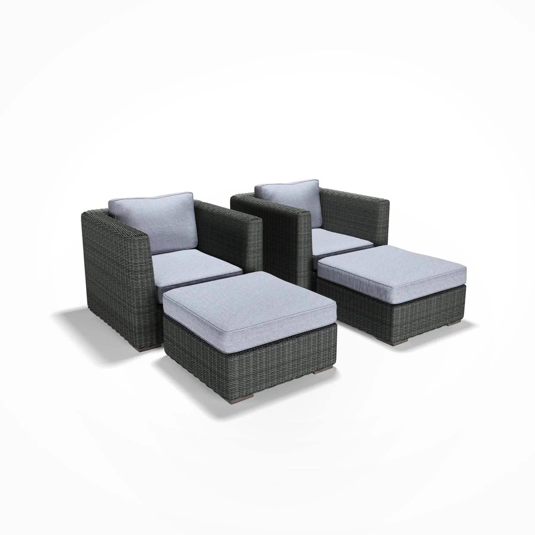 4-Piece Club Chair and Ottoman Set