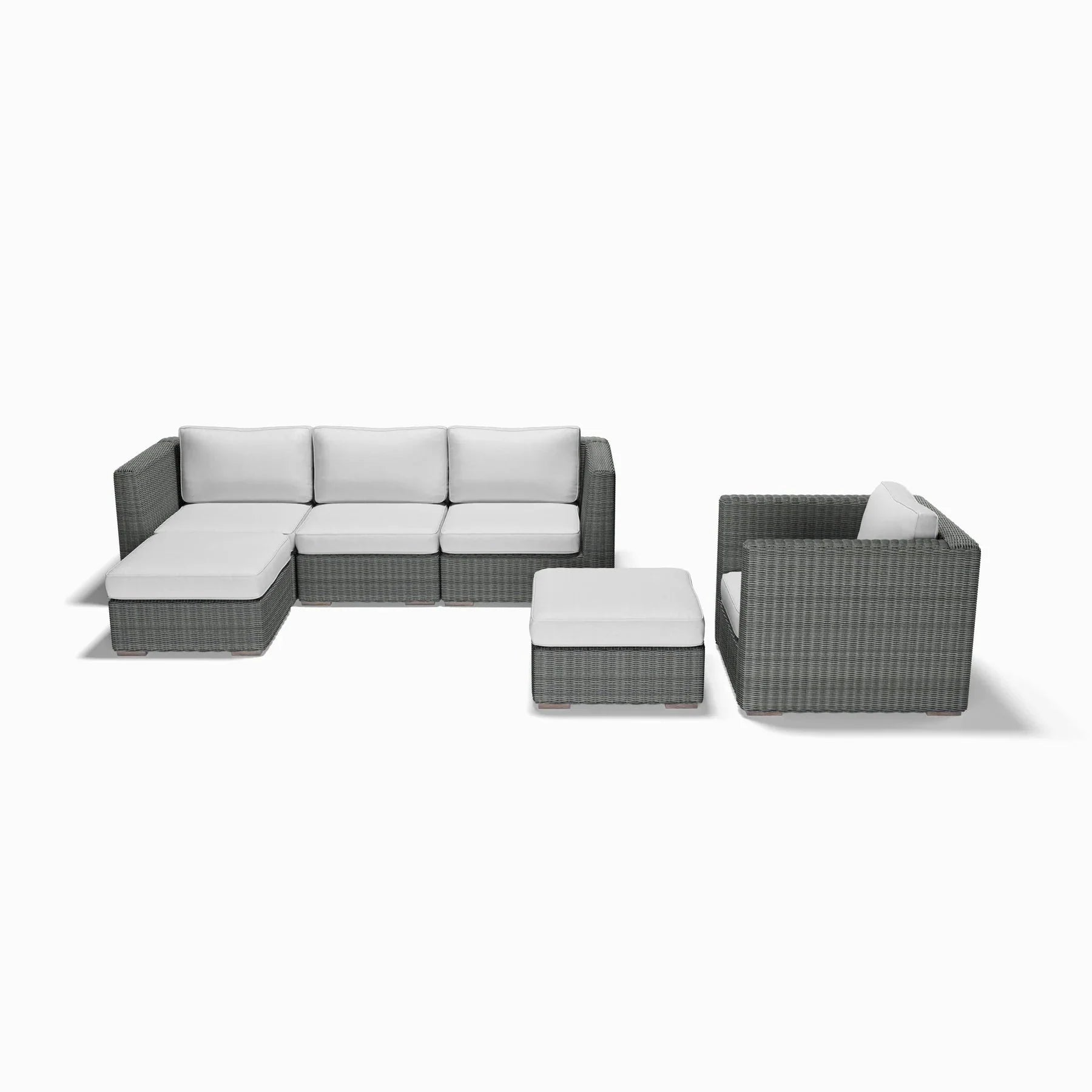 6-Piece Chaise, Club Chair, and Ottoman Set